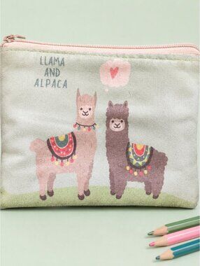 Llama pencil bag/make up carrier